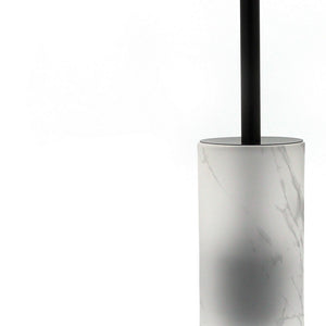 Portascopino in vetro satinato - serie Marble