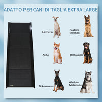 Rampa per Cani Pieghevole 158x43,5x2,5 cm in MDF e Alluminio Nero