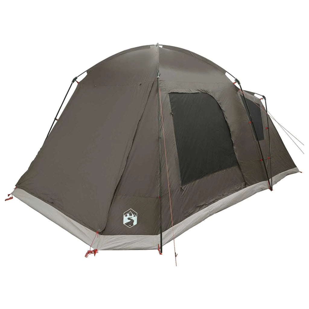 Tenda Capanna Marrone grigio 8 persone Poliestere e Acciaio 42029010