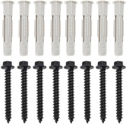 12 set di viti per montaggio TV, set di viti per vite M8x60, montaggio a parete, muro in cemento, supporto in legno, grandi carichi di carico, set di viti per anker