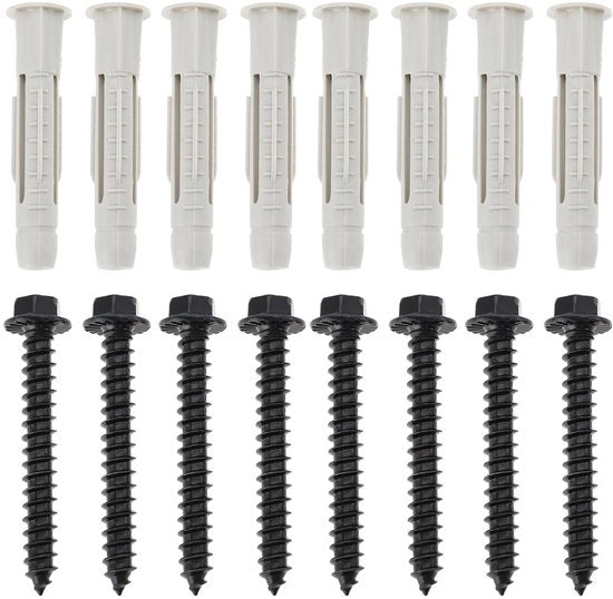 12 set di viti per montaggio TV, set di viti per vite M8x60, montaggio a parete, muro in cemento, supporto in legno, grandi carichi di carico, set di viti per anker