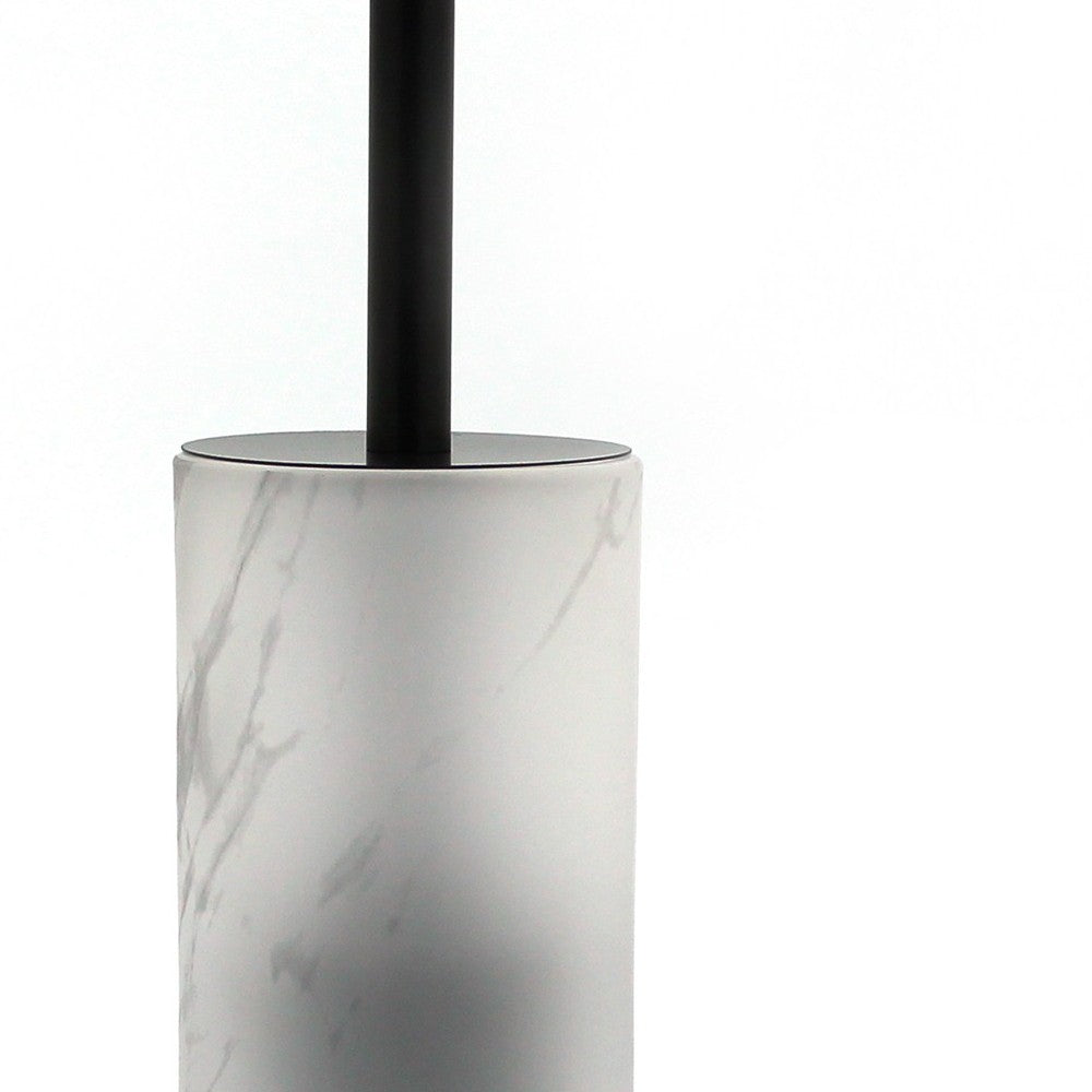 Portascopino in vetro satinato - serie Marble