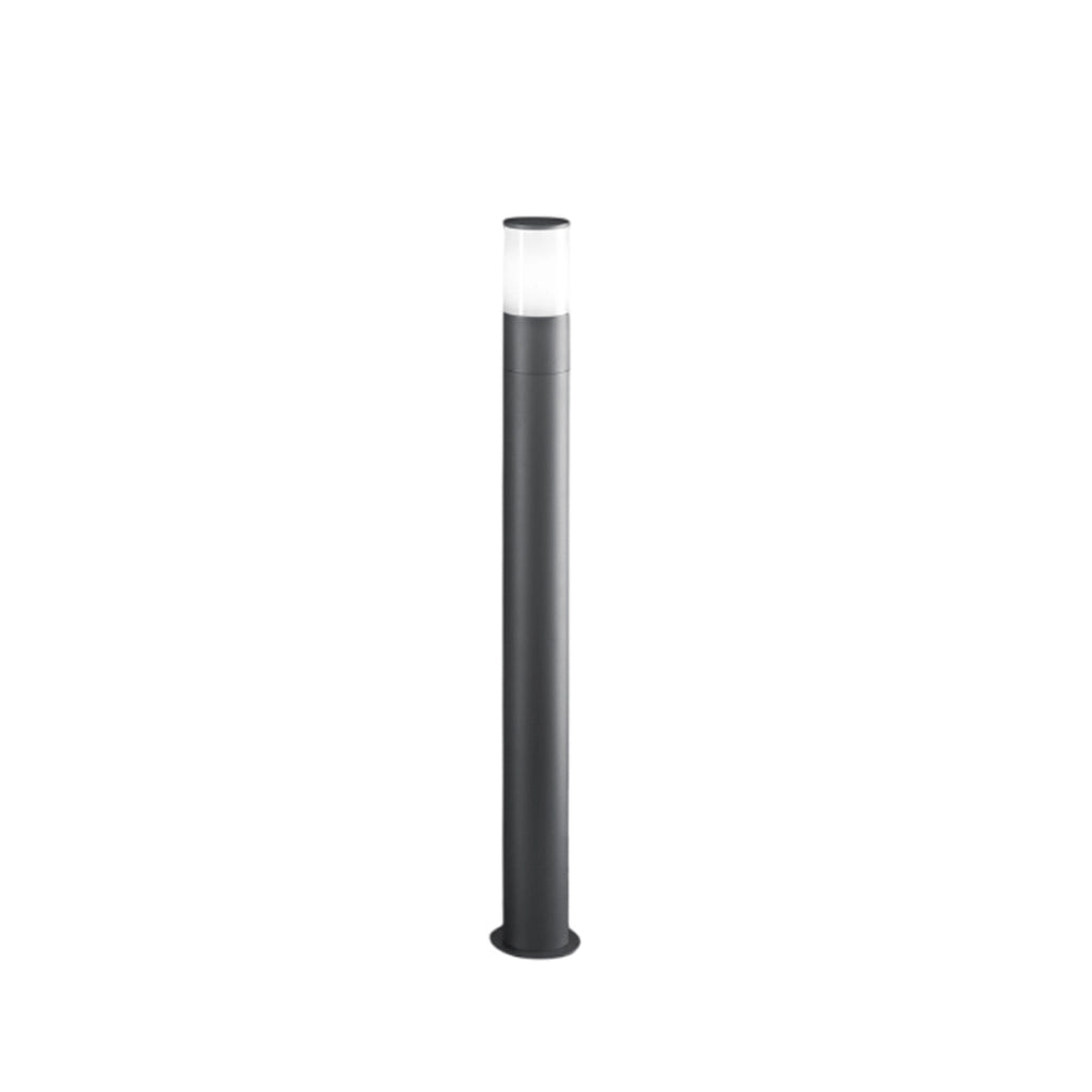 Paletto Esterno Contemporaneo Sigaro Alluminio Antracite 1 Luce E27 Ip54 H90