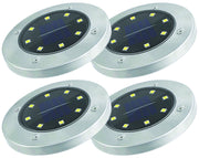 Suprema LUCE SOLARE SEGNAPASSO CON SENSORE CREPUSCOLARE 4 PZ, 8 led x 0,2 watt, 10 lumen