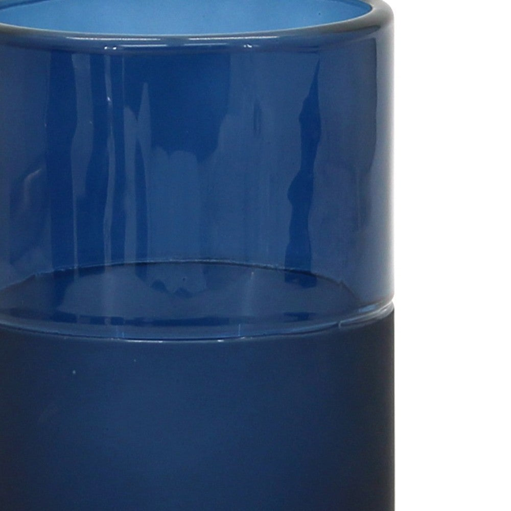 Bicchiere in vetro blu - serie Notte