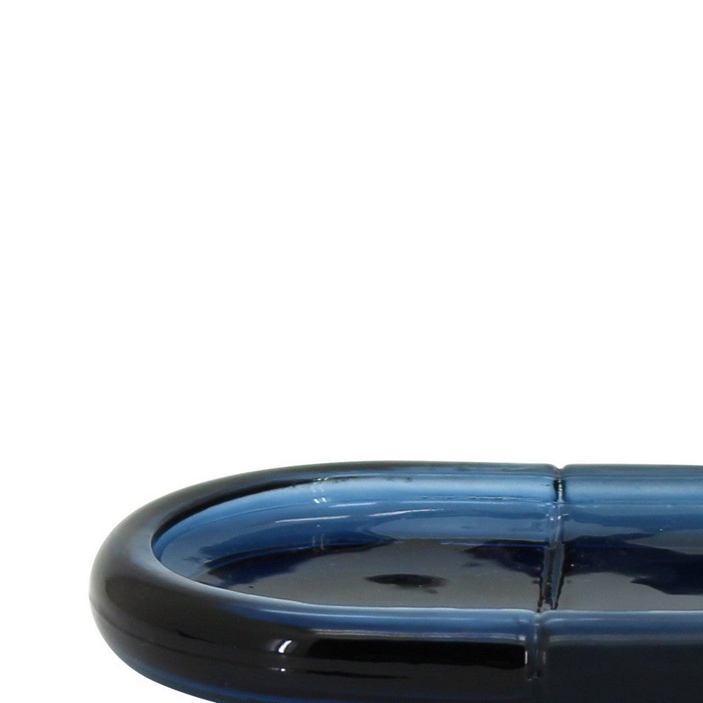 Portasapone in vetro blu - serie Notte