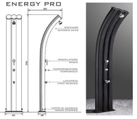 Doccia Solare Energy Pro 75Lt In Alluminio Con Pulsante Temporizzato E Lavapiedi  Colore Bianca Cv-A930/9001