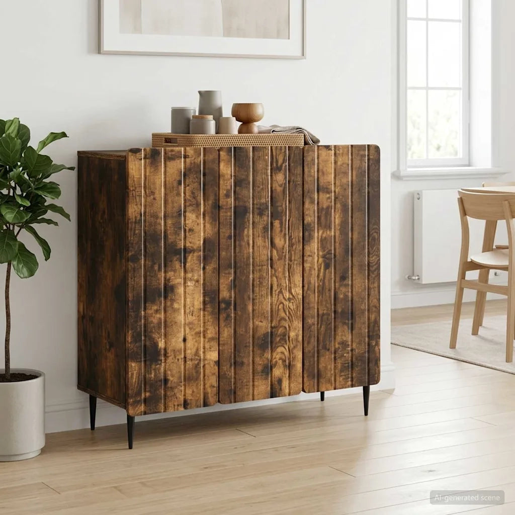 Credenza Rovere Fumo 89 x 34,5 x 82 cm Legno ingegnerizzato 894420