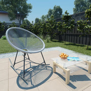 Sedia a Dondolo da Esterno Grigia in Polyrattan 44482