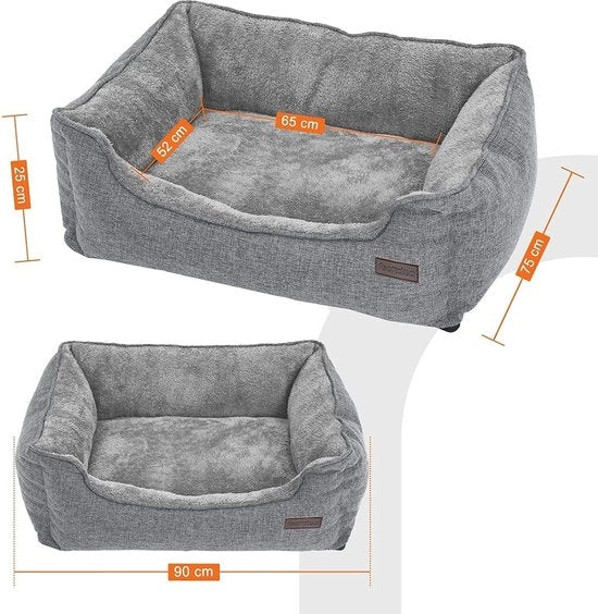 Letto per cani deluxe - Lavabile - Cappa rimovibile - Letti per cani - 90 x 75 x 25 cm
