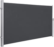 Tenda laterale 160 x 300 tenda laterale avvolgibile protezione dalla vista parasole tessuto in poliestere 280 g/m² grigio scuro 12_0000978