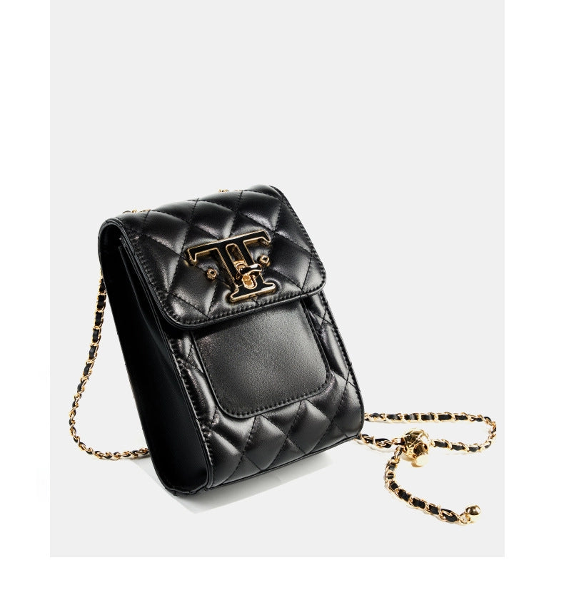 Borsa a mano da donna in vera pelle, stile retr¨°, nera.