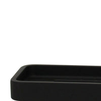 Portasapone in poliresina nera - serie Onice