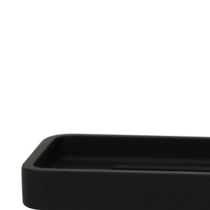 Portasapone in poliresina nera - serie Onice