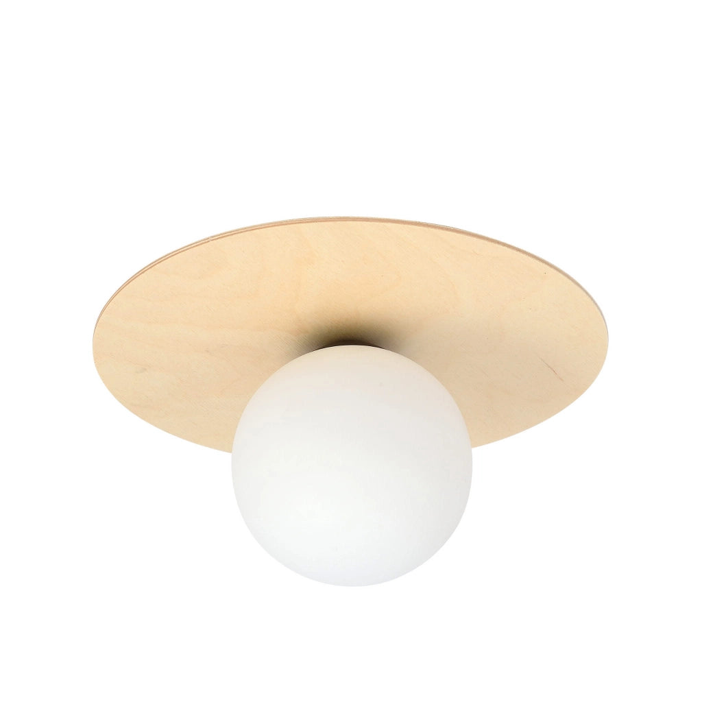 Plafoniera Emibig Kenzo legno chiaro bianco E14 40cm