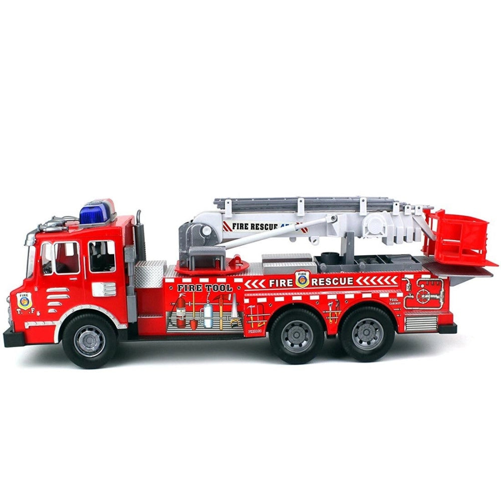 Trade Shop - Camion Dei Pompieri A Frizione Vigili Del Fuoco Veicolo Giocattolo Bambini F0358 -