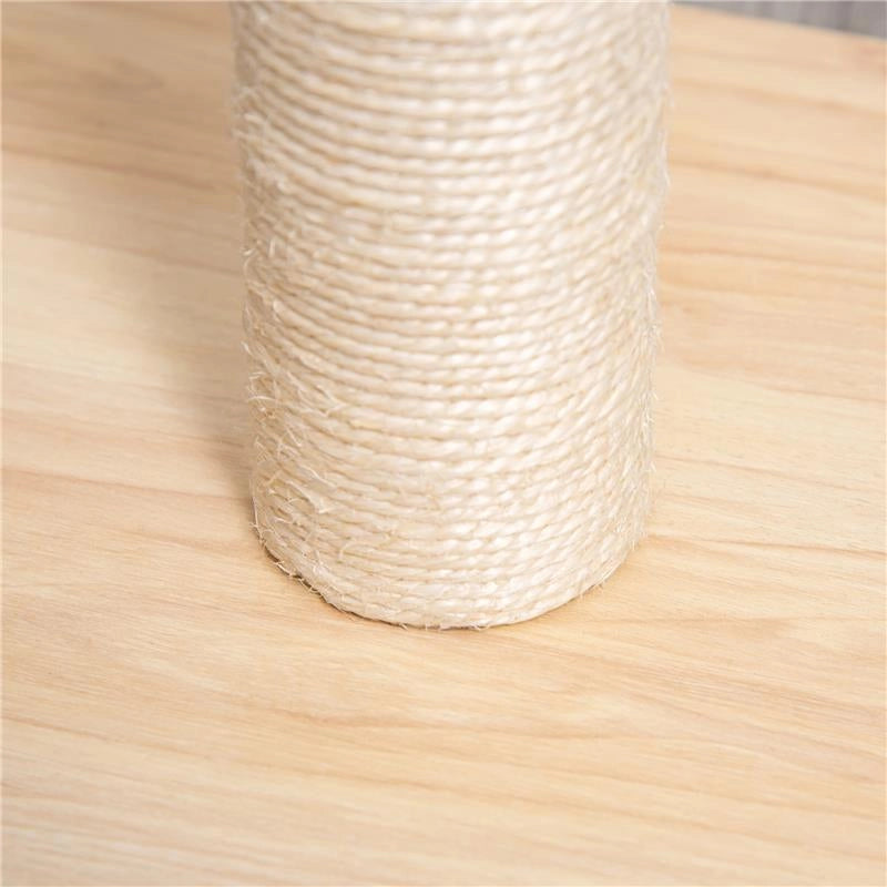 TIRAGRAFFI PER GATTI CON PALO IN SISAL ALTO 60 CM E BASE IN TRUCIOLATO BEIGE