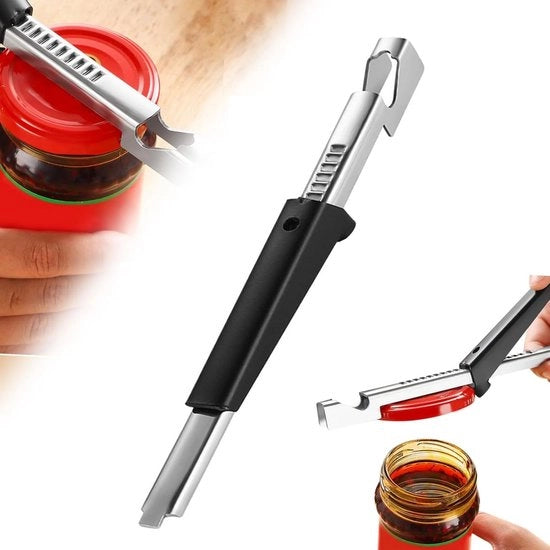 Opener per copertura a viti in acciaio inossidabile multifunzionale - apripitture manuale per anziani e persone con debolezza delle mani