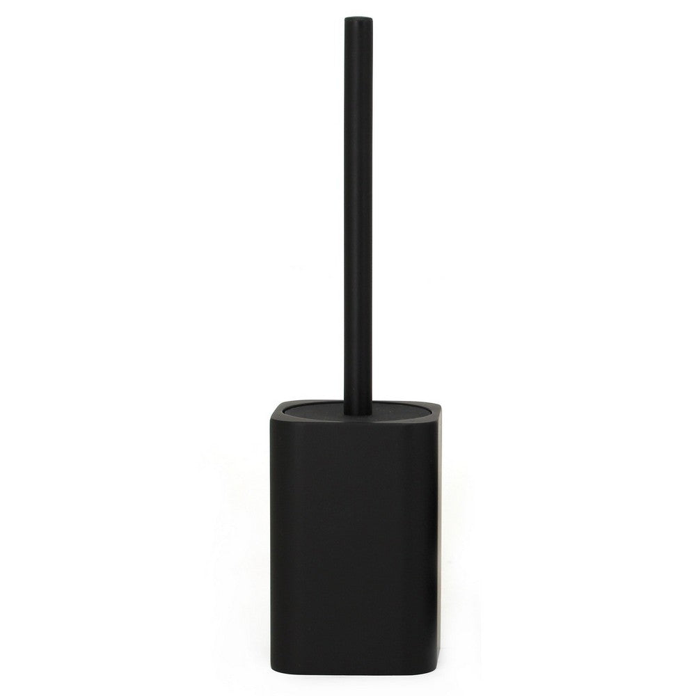 Portascopino in poliresina nera - serie Onice