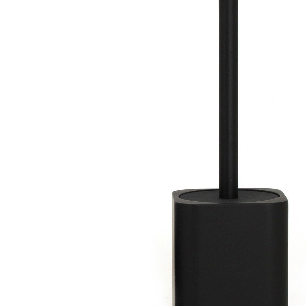 Portascopino in poliresina nera - serie Onice