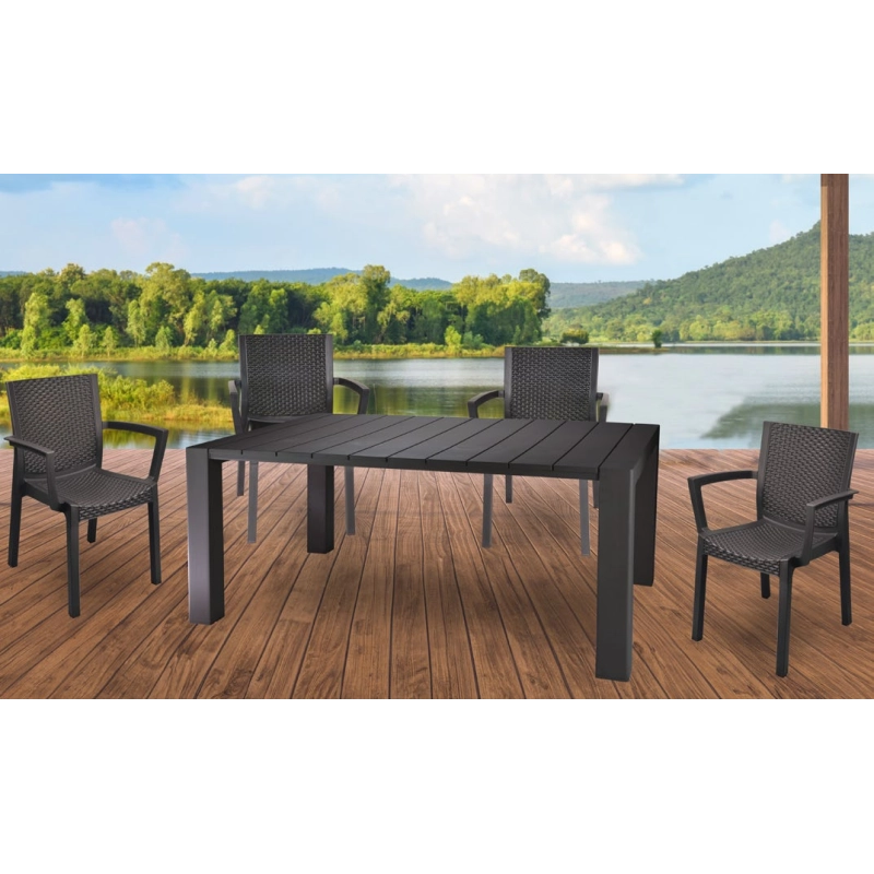 Tavolo Allungabile Monaco 160-230x98x75h cm 3 colori - Antracite