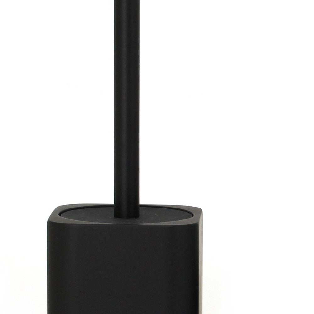 Portascopino in poliresina nera - serie Onice