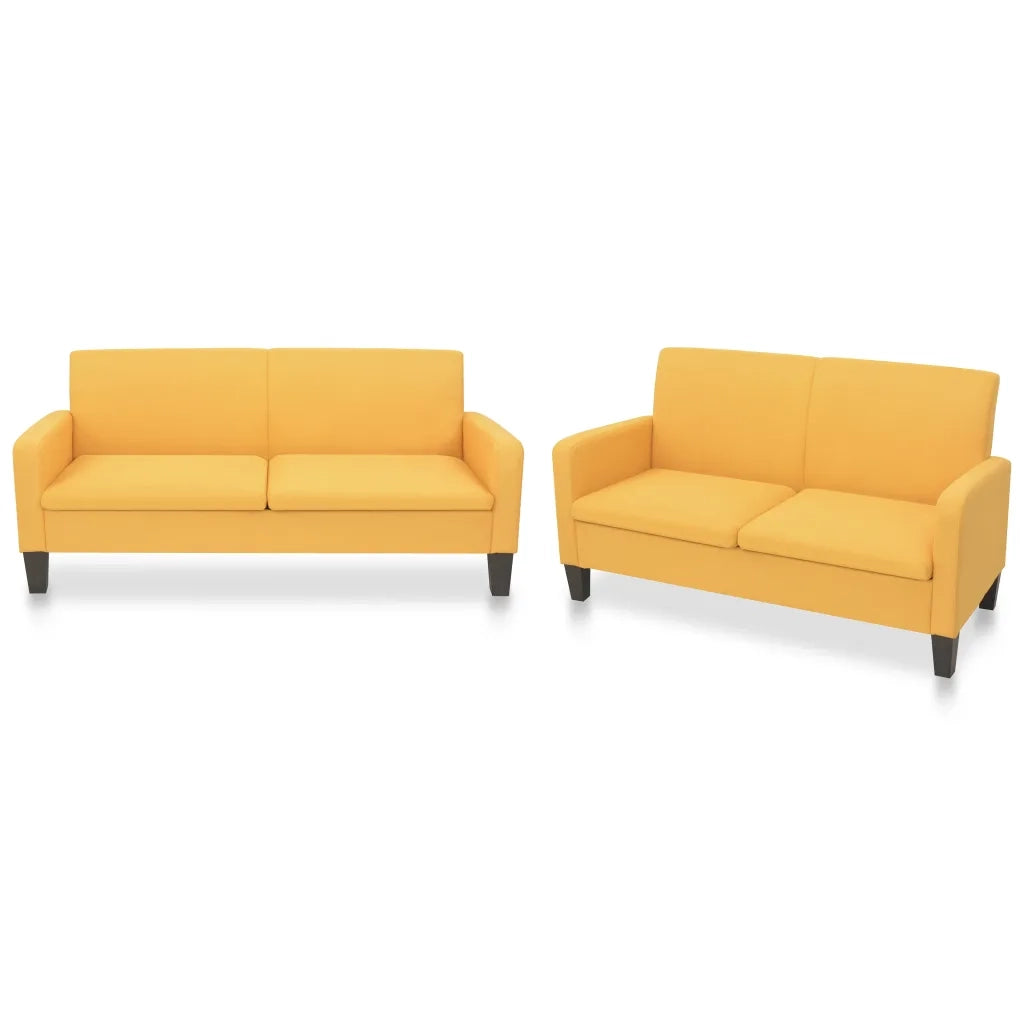 Set Divani 2 pz in Tessuto Giallocod mxl 71291