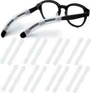 8 paia di clip per occhiali, coperture di gomma per tempie, clip per occhiali antiscivolo in silicone, coperture per occhi in silicone per occhiali - Bianco