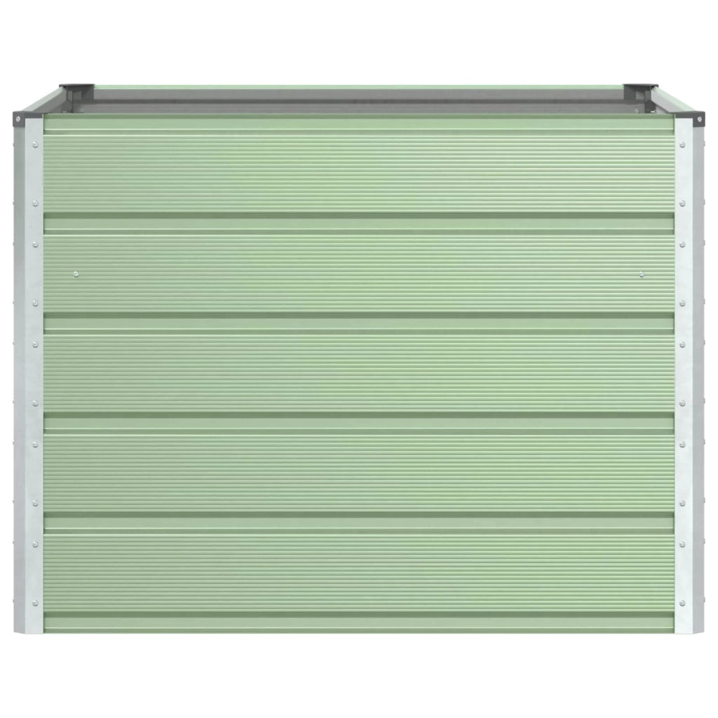 Fioriera moderna dal design pulito 100 x 100 x 75 cm pratica per terrazze e giardini realizzata in acciaio verde pastello 02_0059257