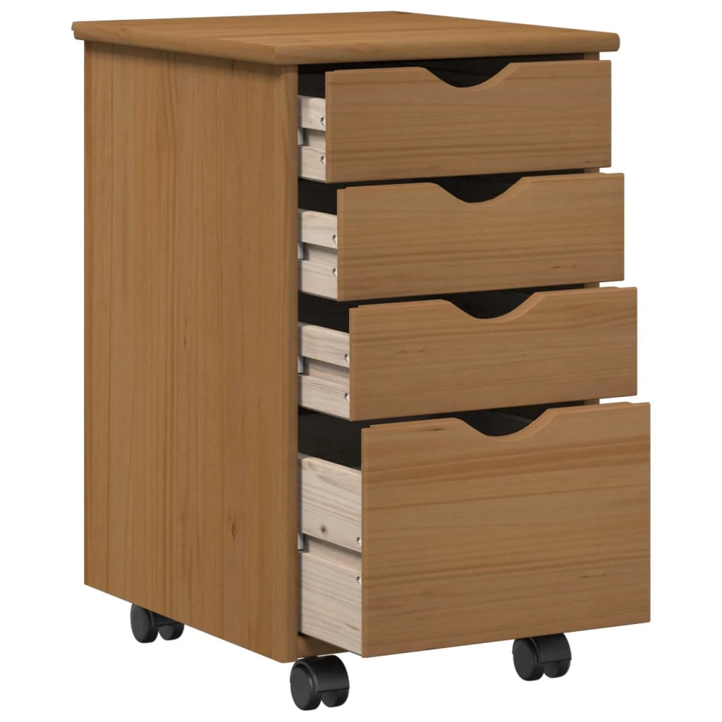 Set di Scrivania e Armadietto 2 pz Marrone Miele 3438765