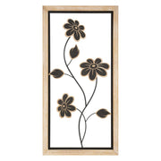 Decorazione in Metallo 3D Fiori 46, Marrone, Metallo, 30x2,5x60 cm