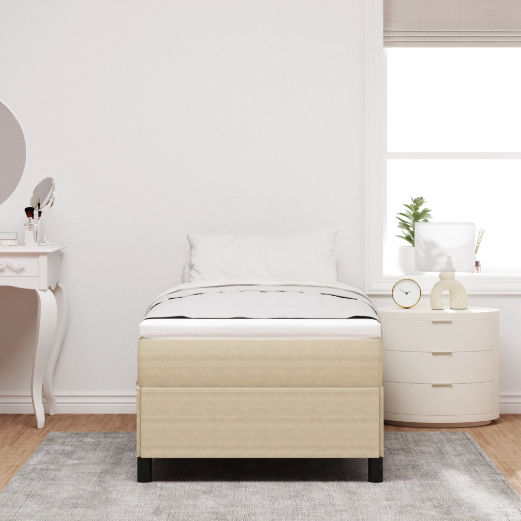Struttura Letto Verde Chiaro Grigio 80x200 cm in Tessuto CORDURO