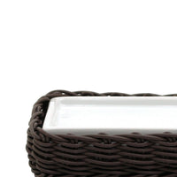 Portasapone in ceramica bianco - serie Fibra