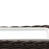 Portasapone in ceramica bianco - serie Fibra