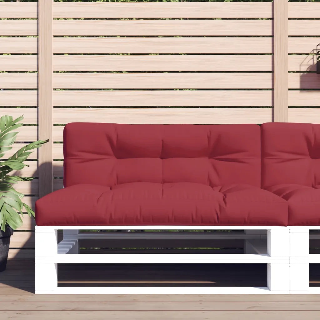 vidaXL Cuscini per Pallet 2 pz Rosso Vino in Tessuto