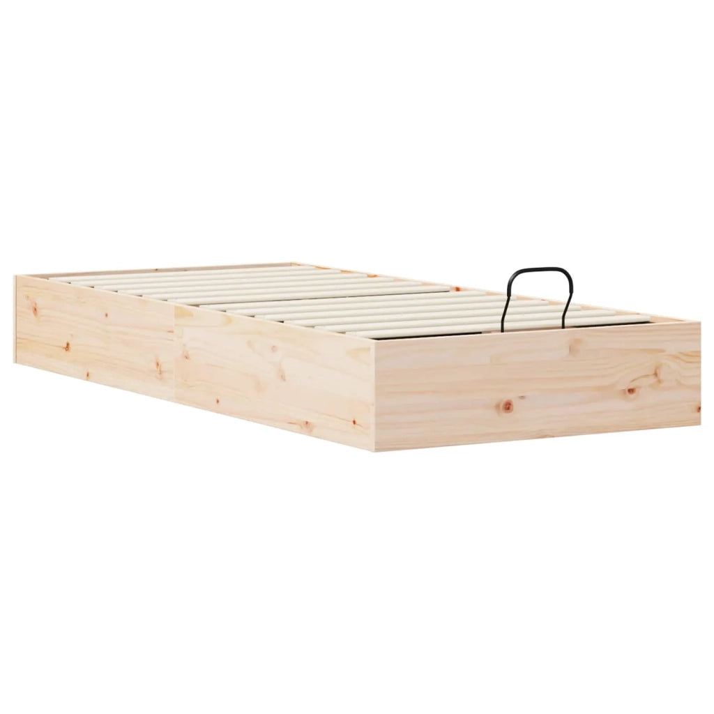 Telaio del Letto Ottomano con Ripostiglio Naturale 80 x 200 cm