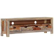 Mobile TV multimediale scaffale TV credenza mobile TV sala da pranzo soggiorno camera da letto legno massello 130 x 30 x 40 cm marrone 02_0026962
