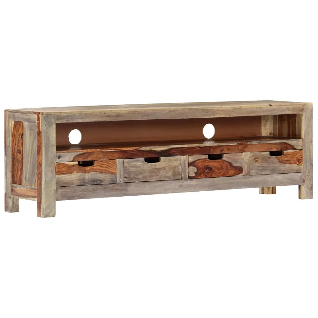 Mobile TV multimediale scaffale TV credenza mobile TV sala da pranzo soggiorno camera da letto legno massello 130 x 30 x 40 cm marrone 02_0026962