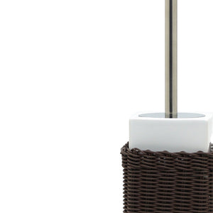 Portascopino in ceramica bianco - serie Fibra