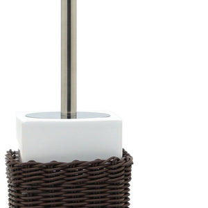 Portascopino in ceramica bianco - serie Fibra