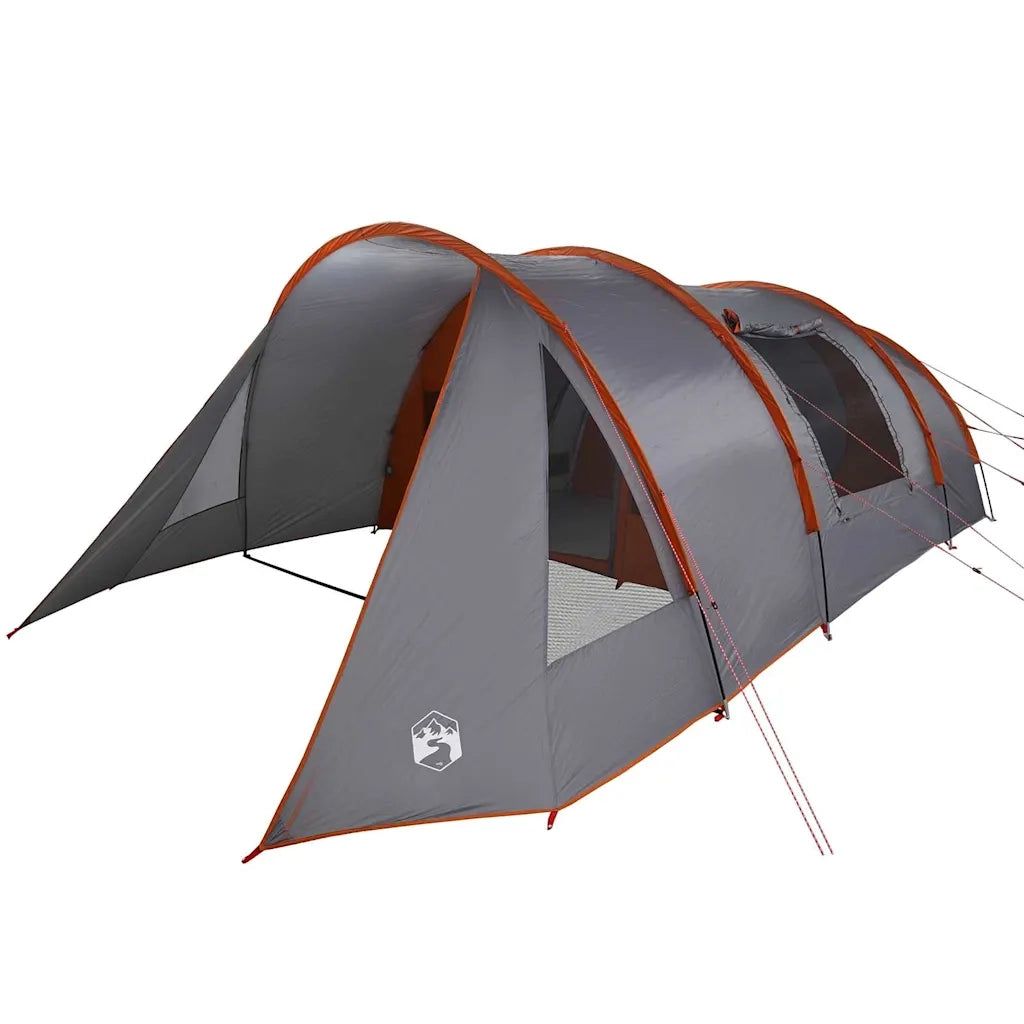 Tenda Tunnel per 5 Persone con tetto Grigio e arancione 42004043