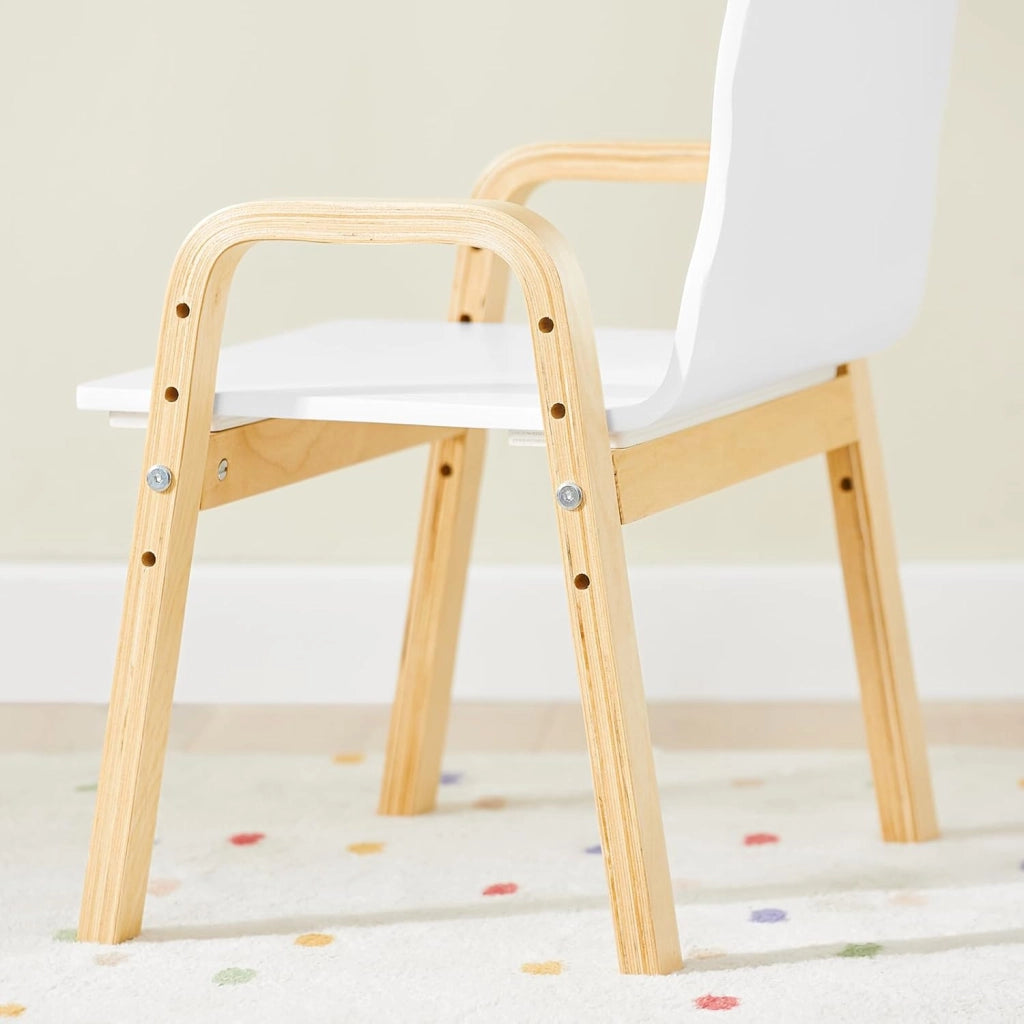 Set da 2 Sgabelli per Bambini con Braccioli e Schienale Altezza Sedile Regolabile, Design Moderno e Confortevole KMB24-WX2