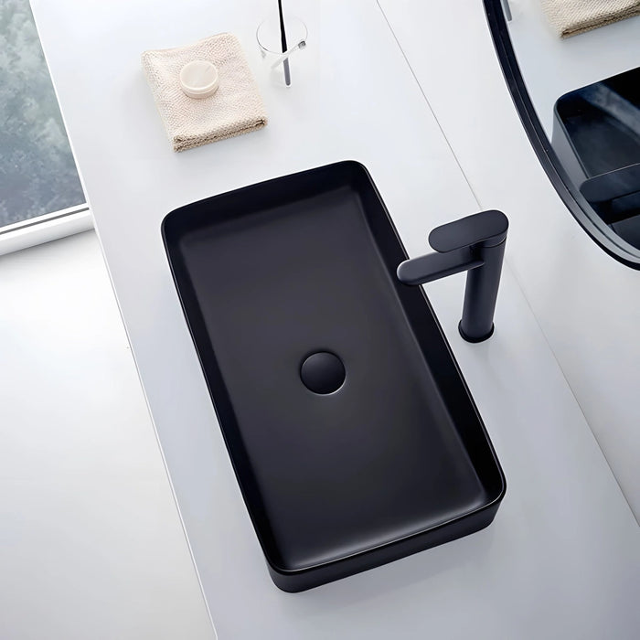 Lavabo Da Appoggio Denis Black Mat