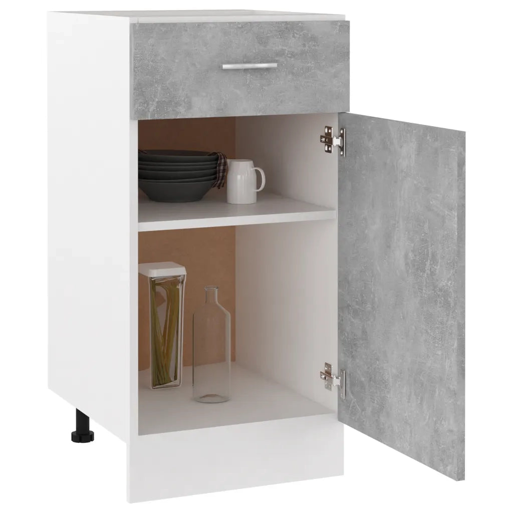 Armadio Inferiore Cassetto Grigio Cemento 40x46x81,5Multistrato 801216