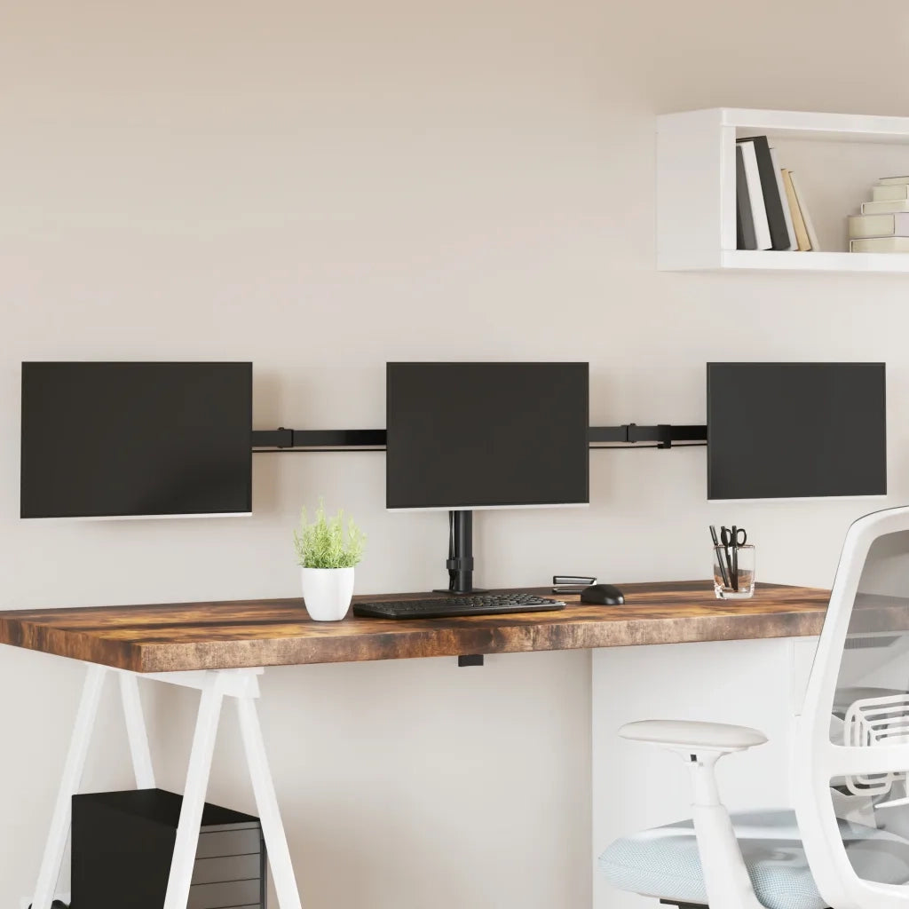 Supporto per Monitor Triplo in Acciaio Nero VESA 75/100 mmcod mxl 131101