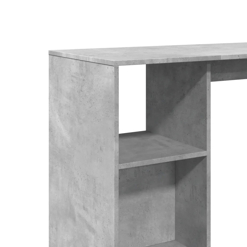 vidaXL Tavolo Bar Ripiano Grigio Cemento 124x46x103,5 cm Multistrato