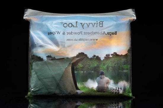 Bivvy Loo 50 extra tessuti biologicamente degradabili per toilet portatile - confezione di 12 sacchetti di rifiuti e 12 sacchetti di contenitori di assorbimento dei rifiuti