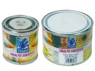 SMALTO SINTETICO- - ml.125 oro pallido - 6 pezzi FEUDO