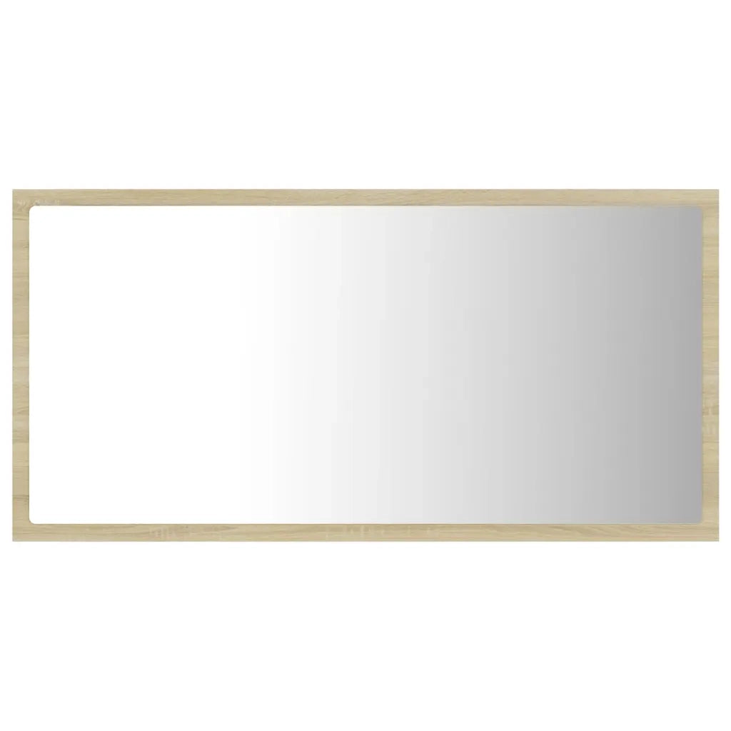 Specchio da Bagno-Specchio per il bagno  LED Rovere Sonoma 80x8,5x37 cm in Acrilico