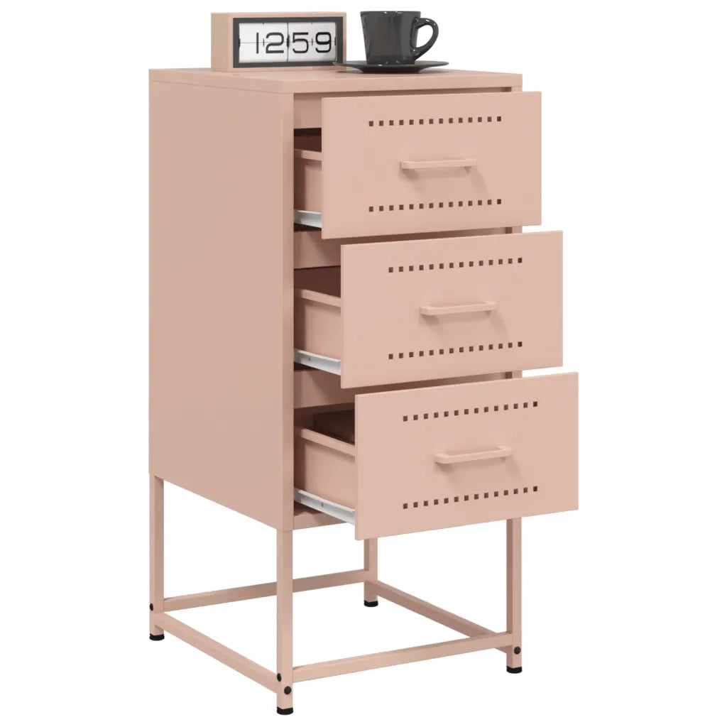 Comodino Rosa 36x39x78 cm in Acciaio 846580